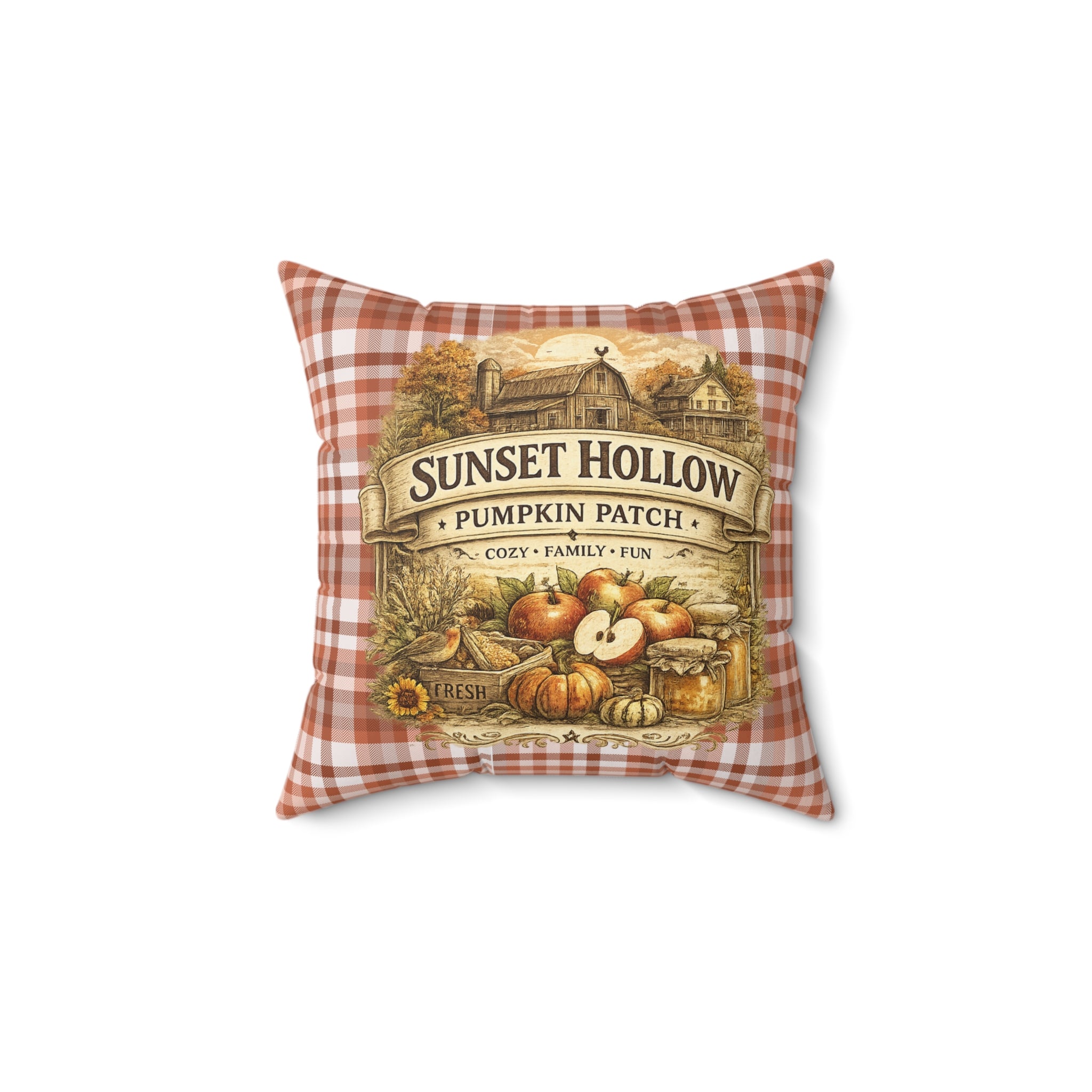 Old Soul Harvest™ Pumpkin Patch Throw Pillow - Throw Pillow from Old Soul Harvest Campfire Circle