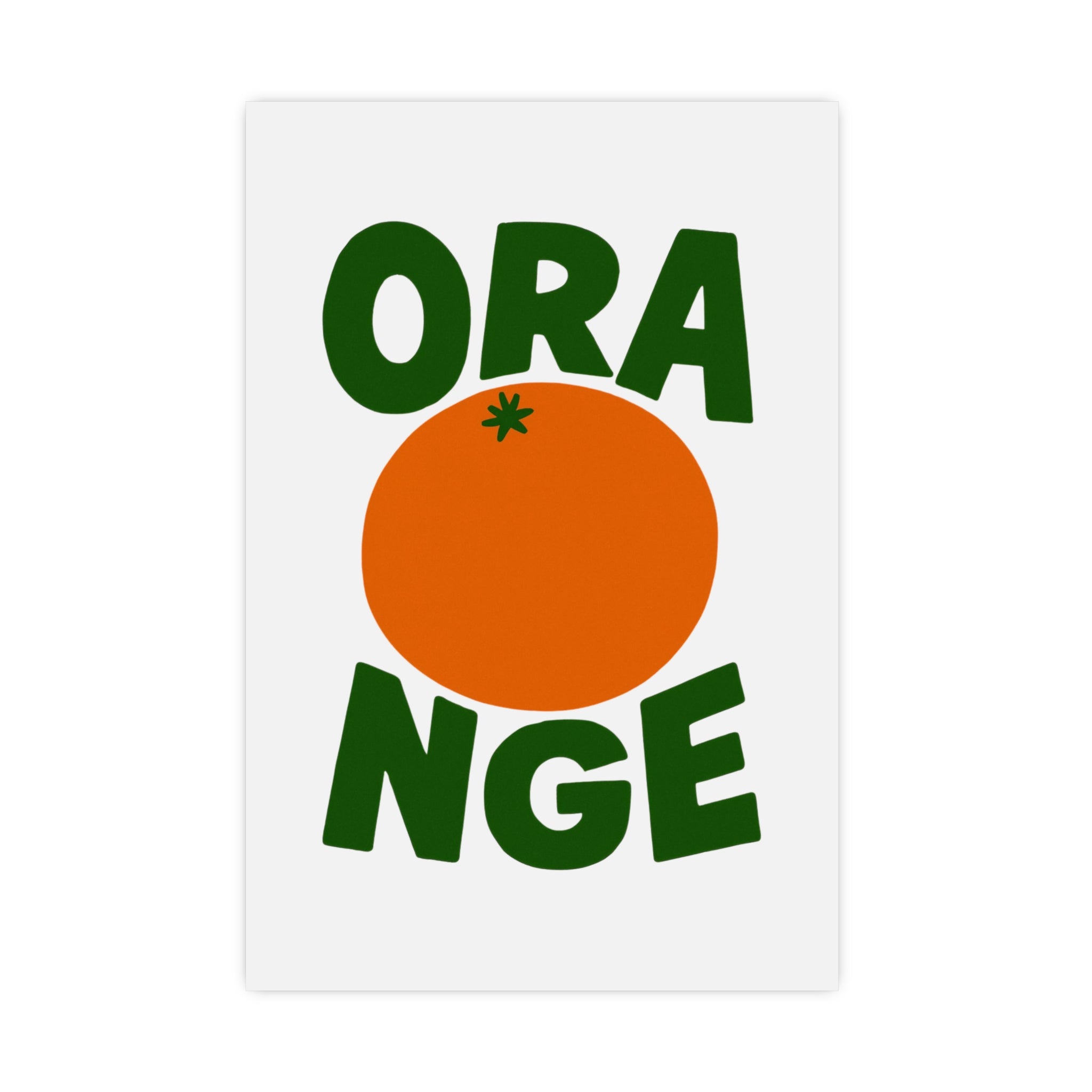 Orange Graphic Poster — Retro Fruit Wall Art Print - Creations by Chris and Carlos