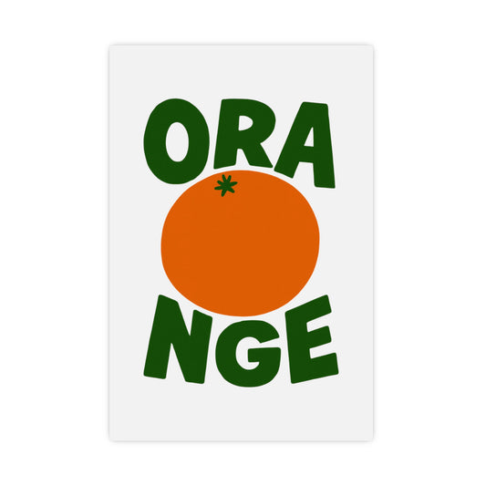Orange Graphic Poster — Retro Fruit Wall Art Print - Creations by Chris and Carlos