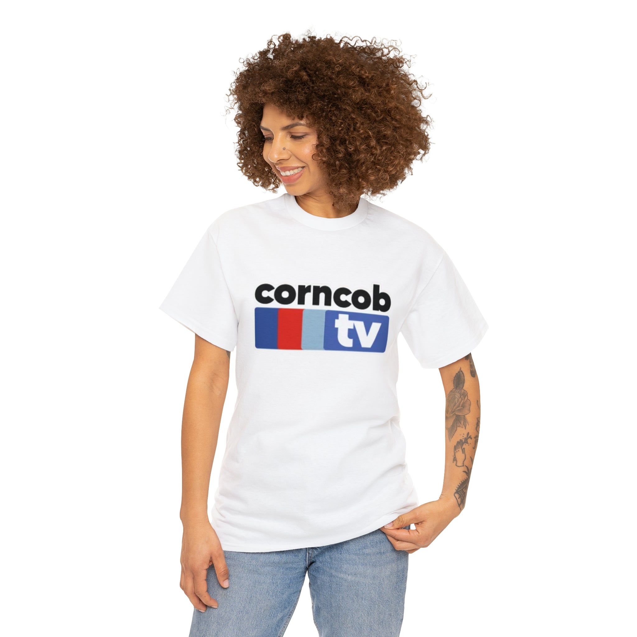 Corncob Tv- Unisex Heavy Cotton T-Shirt - Creations by Chris and Carlos