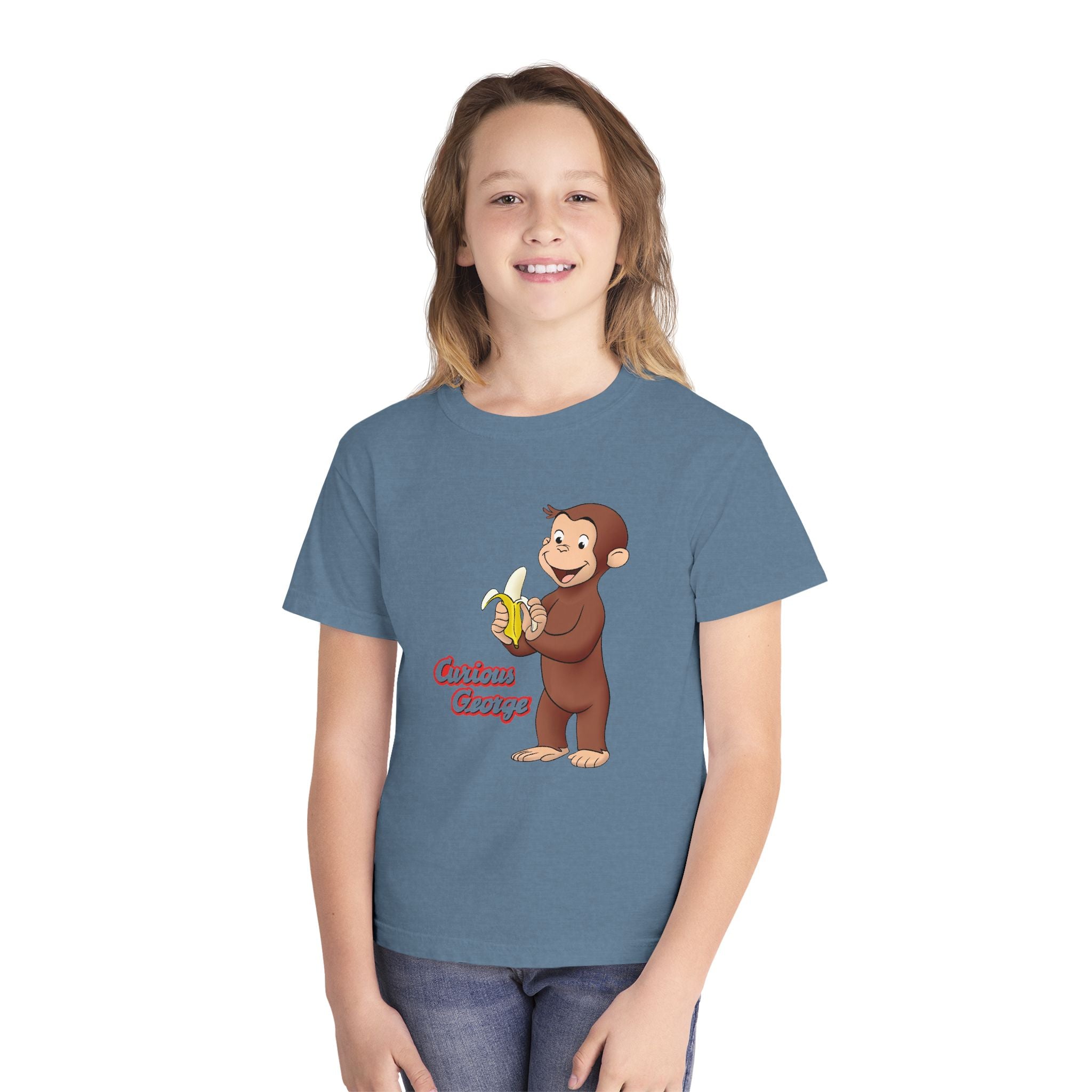 Kids Banana-Loving Curious George Cartoon Monkey Tee - Creations by Chris and Carlos