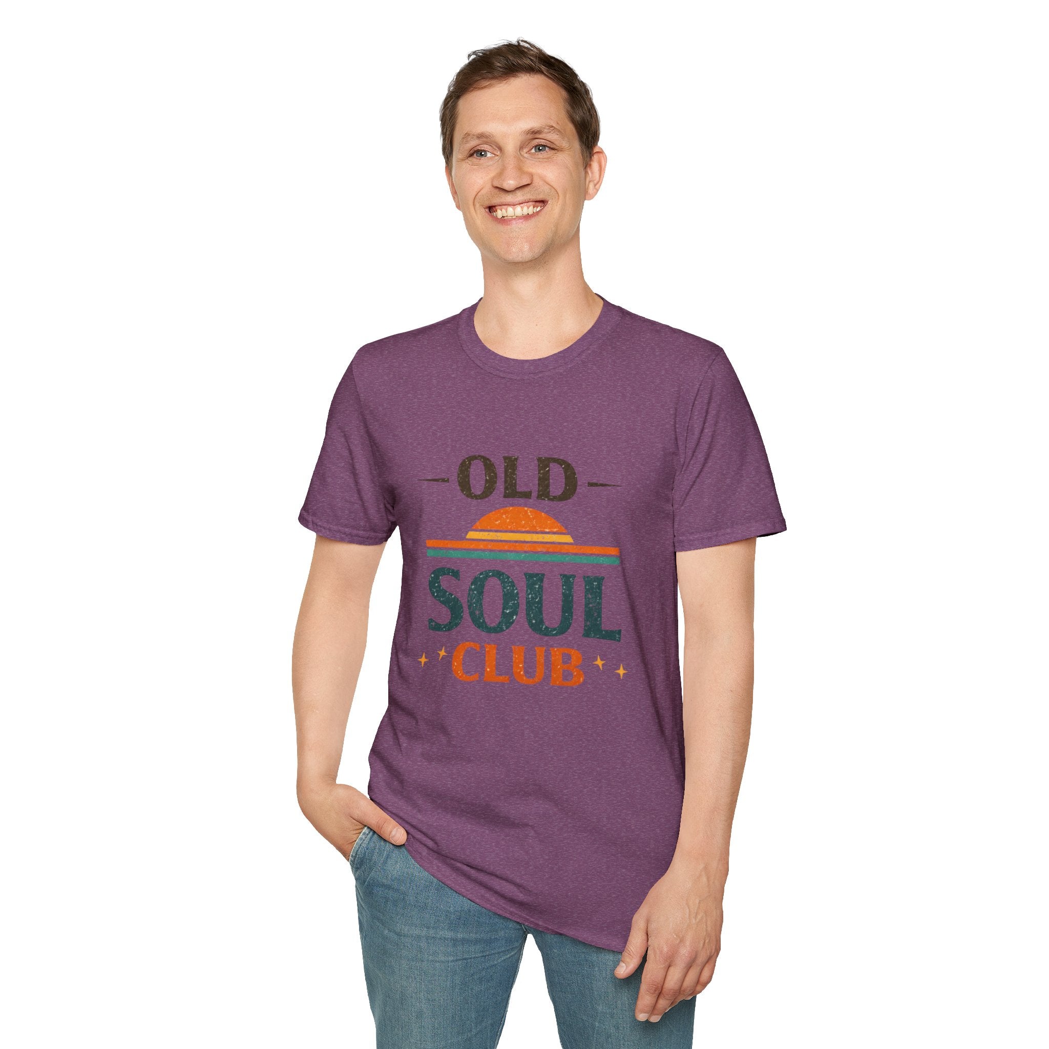 Old Soul Club T-Shirt — Retro Sunset Graphic Tee - Creations by Chris and Carlos