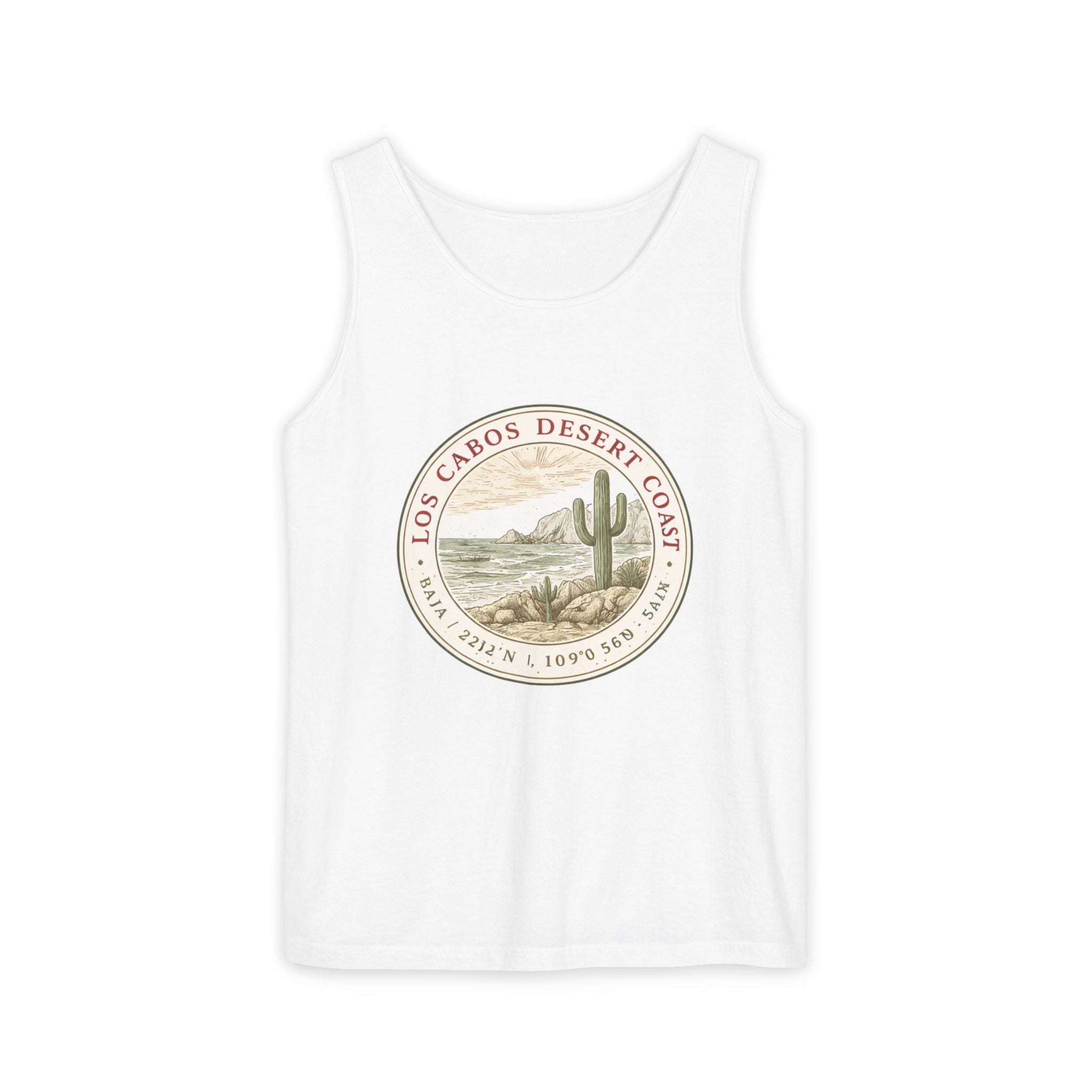 Los Cabos Desert Coast Tank Top — Vintage Cactus Beach Graphic - Creations by Chris and Carlos