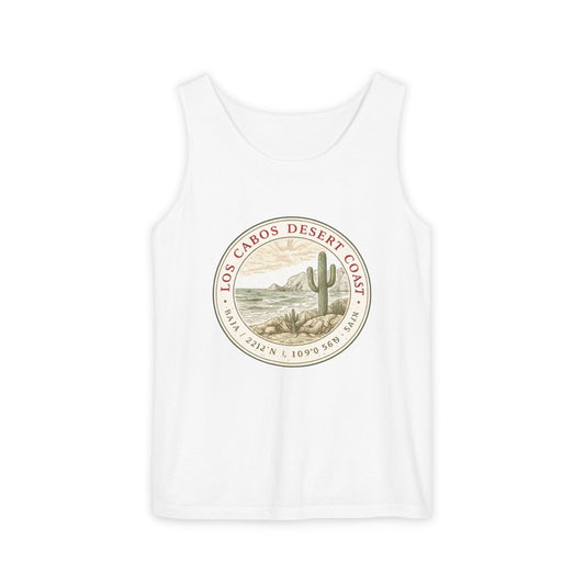 Los Cabos Desert Coast Tank Top — Vintage Cactus Beach Graphic - Creations by Chris and Carlos