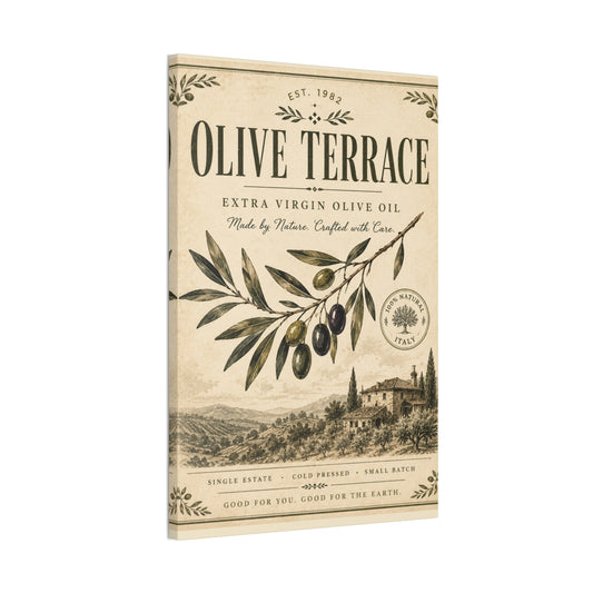 Olive Terrace Vintage Olive Oil Canvas Wall Art - Creations by Chris and Carlos