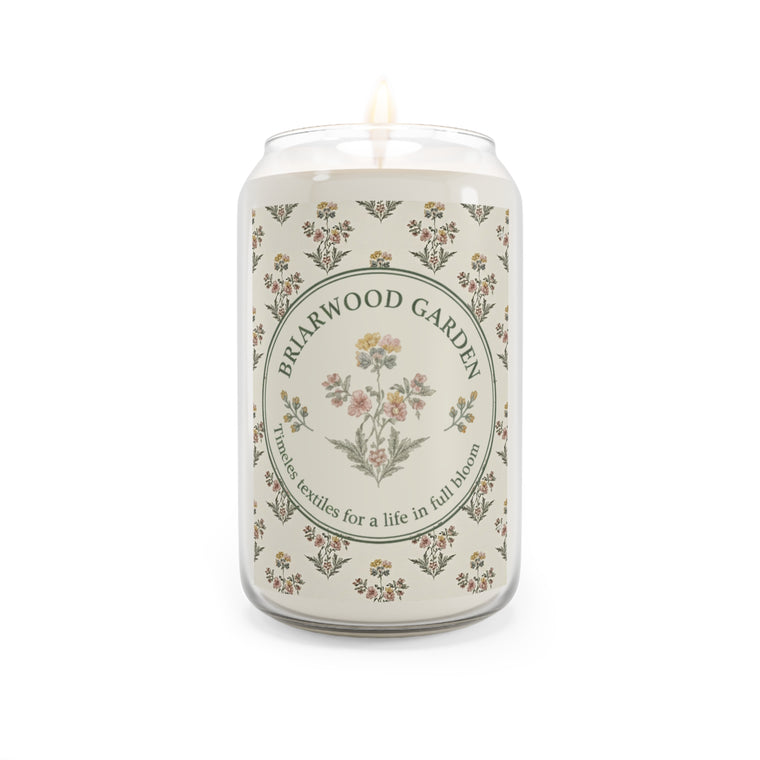Briarwood Garden Scented Soy Candle — 13.75oz Floral Jar Candle - Creations by Chris and Carlos