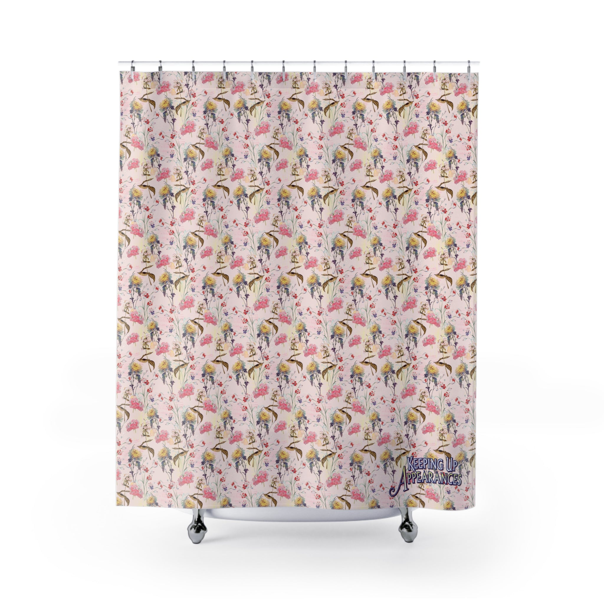 Keeping Up Appearances 90's TV Show Floral Wall Paper- Shower Curtains - Creations by Chris and Carlos