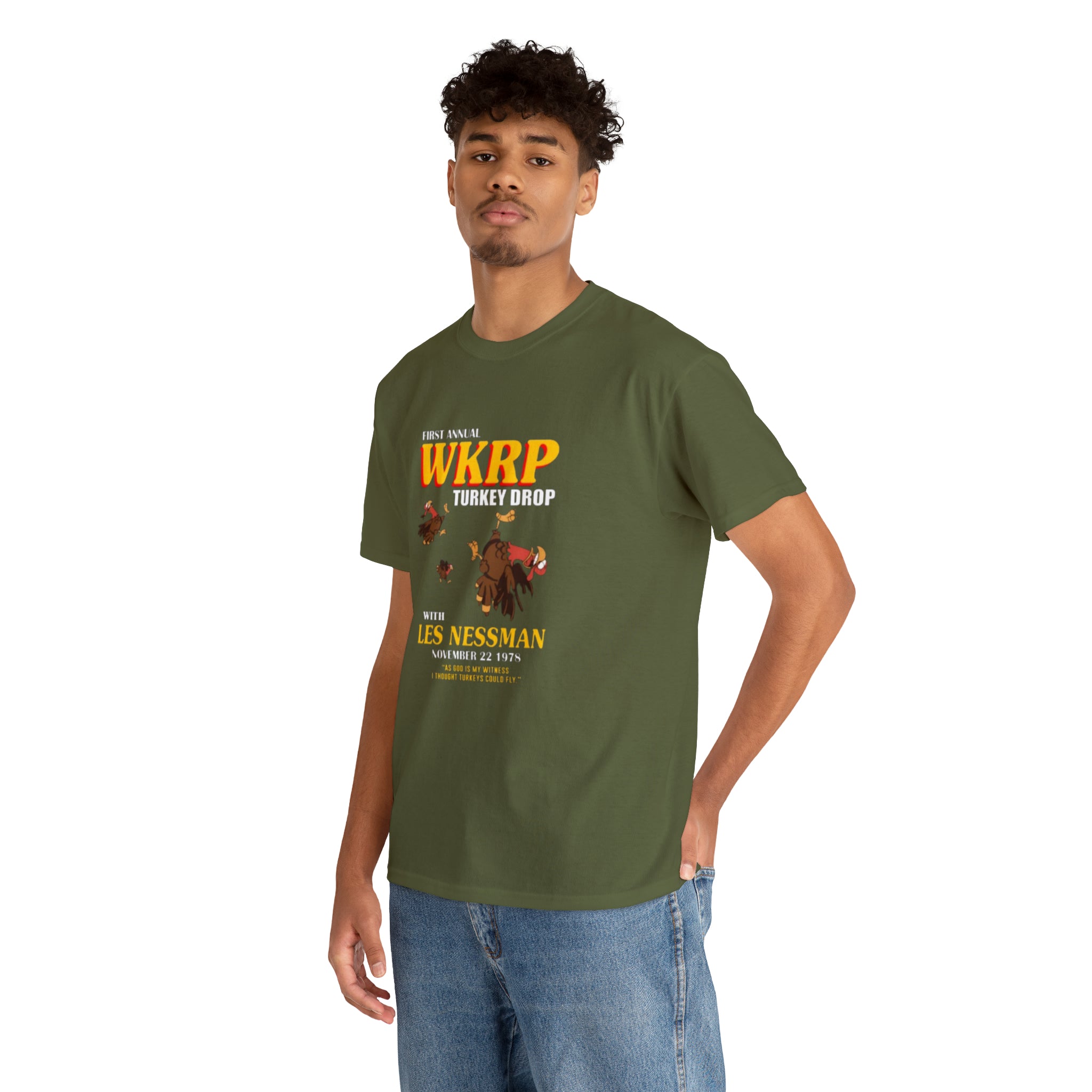 WKRP 70's TV Show- Unisex Heavy Cotton T-Shirt - Creations by Chris and Carlos