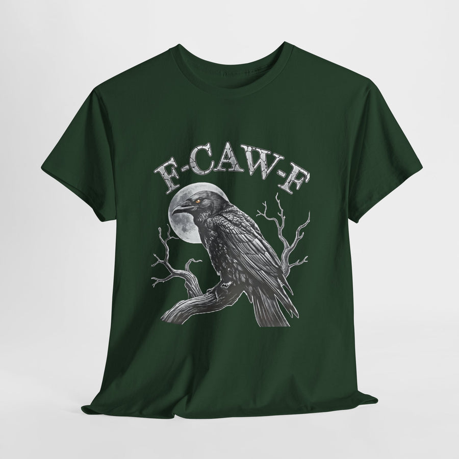 Unisex Heavy Cotton Tee Featuring F-CAW-F Design, Casual Wear, Halloween Costume, Gift for Bird Lovers, Unique Graphic Tee, Statement [...]