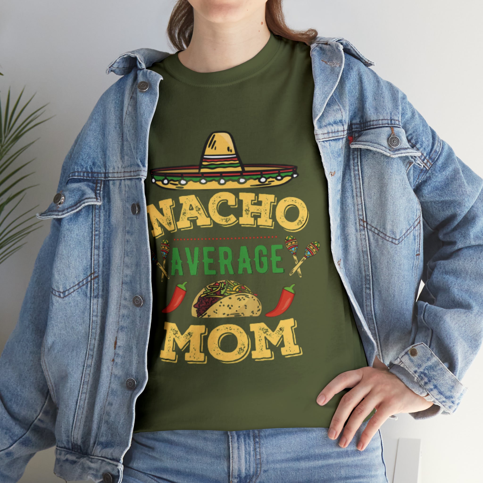 Nacho Average Mom- Unisex Heavy Cotton T-Shirt - Creations by Chris and Carlos