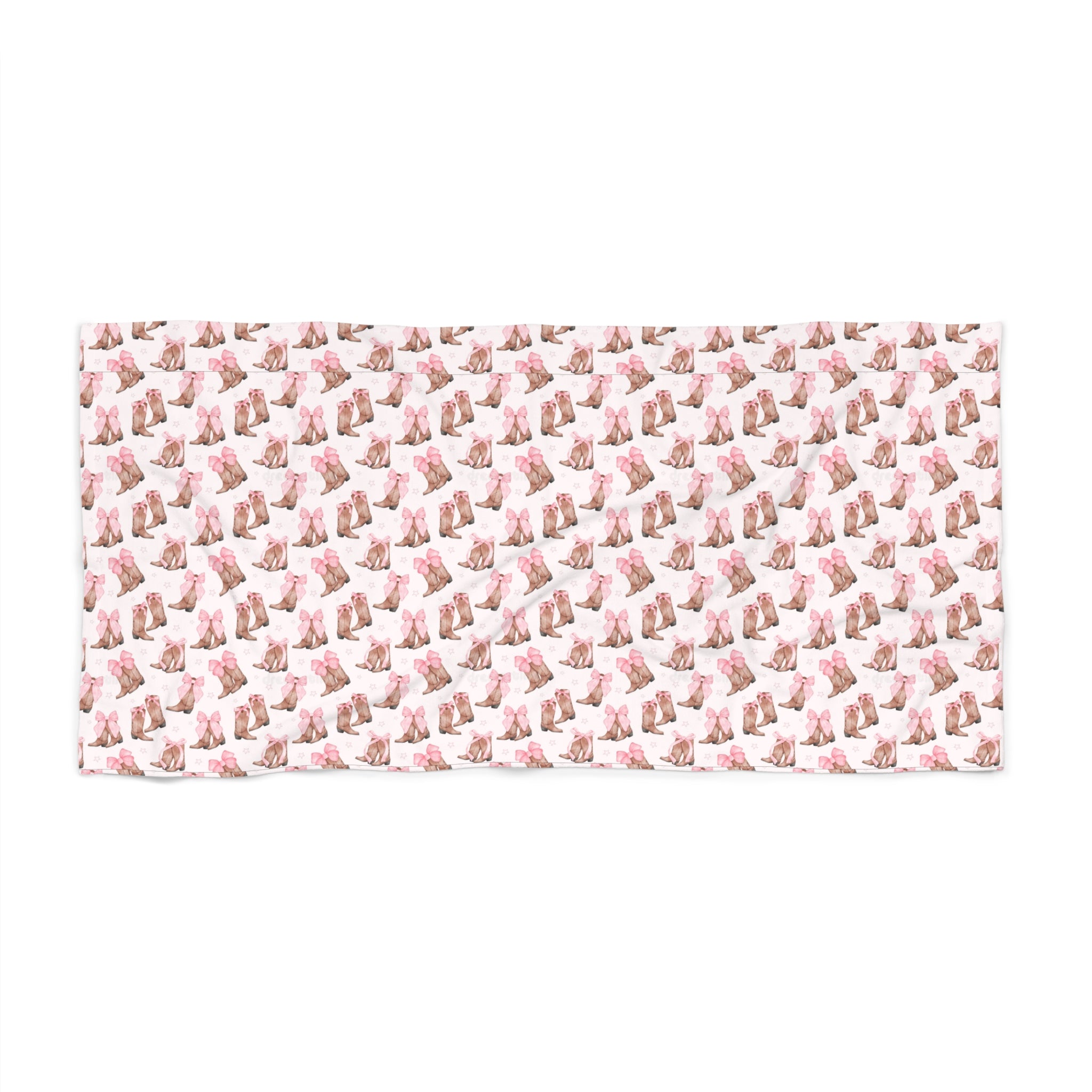 Seashell Pattern Beach Towel – Pink Shell Print Summer Towel - Creations by Chris and Carlos