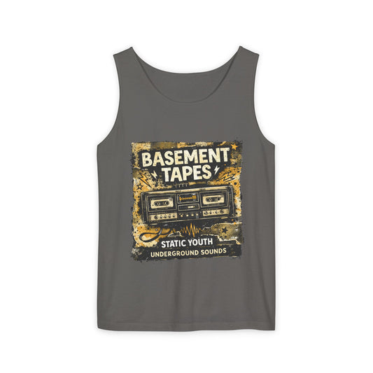 Basement Tapes Cassette Tank Top — Retro Music Graphic Tank - Creations by Chris and Carlos