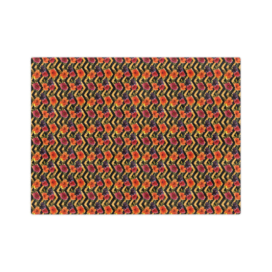 Sol y Alegría (Sun and Joy) Collection- Floral Chevron Velveteen Microfiber Blanket - Creations by Chris and Carlos