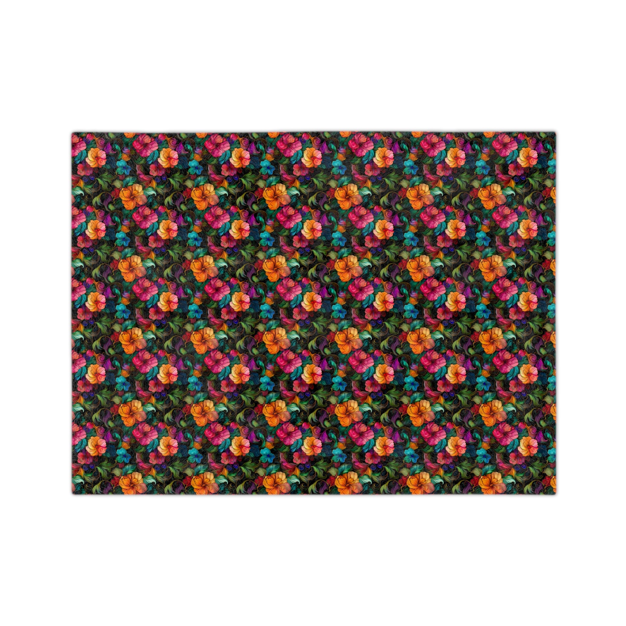 Sol y Alegría (Sun and Joy) Collection-Floral Velvet Microfiber Blanket Colorful Tropical Bloom Throw - Creations by Chris and Carlos