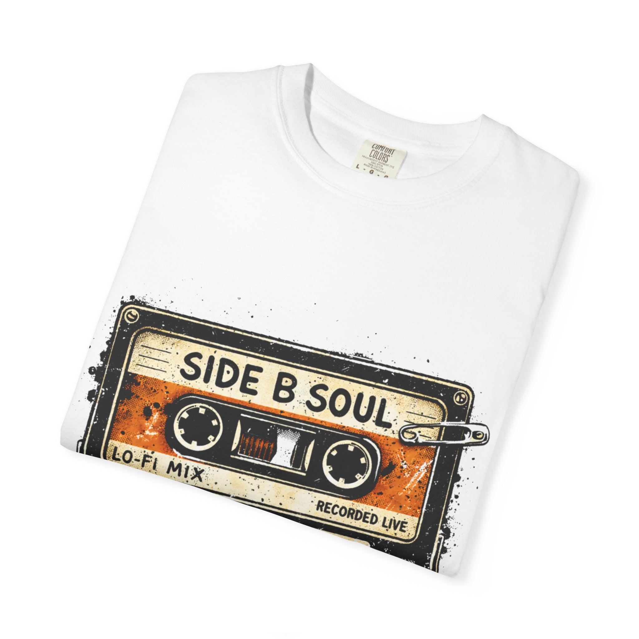 Analog Cassette T-Shirt — "Side B Soul" Vintage Tape Music Tee - Creations by Chris and Carlos