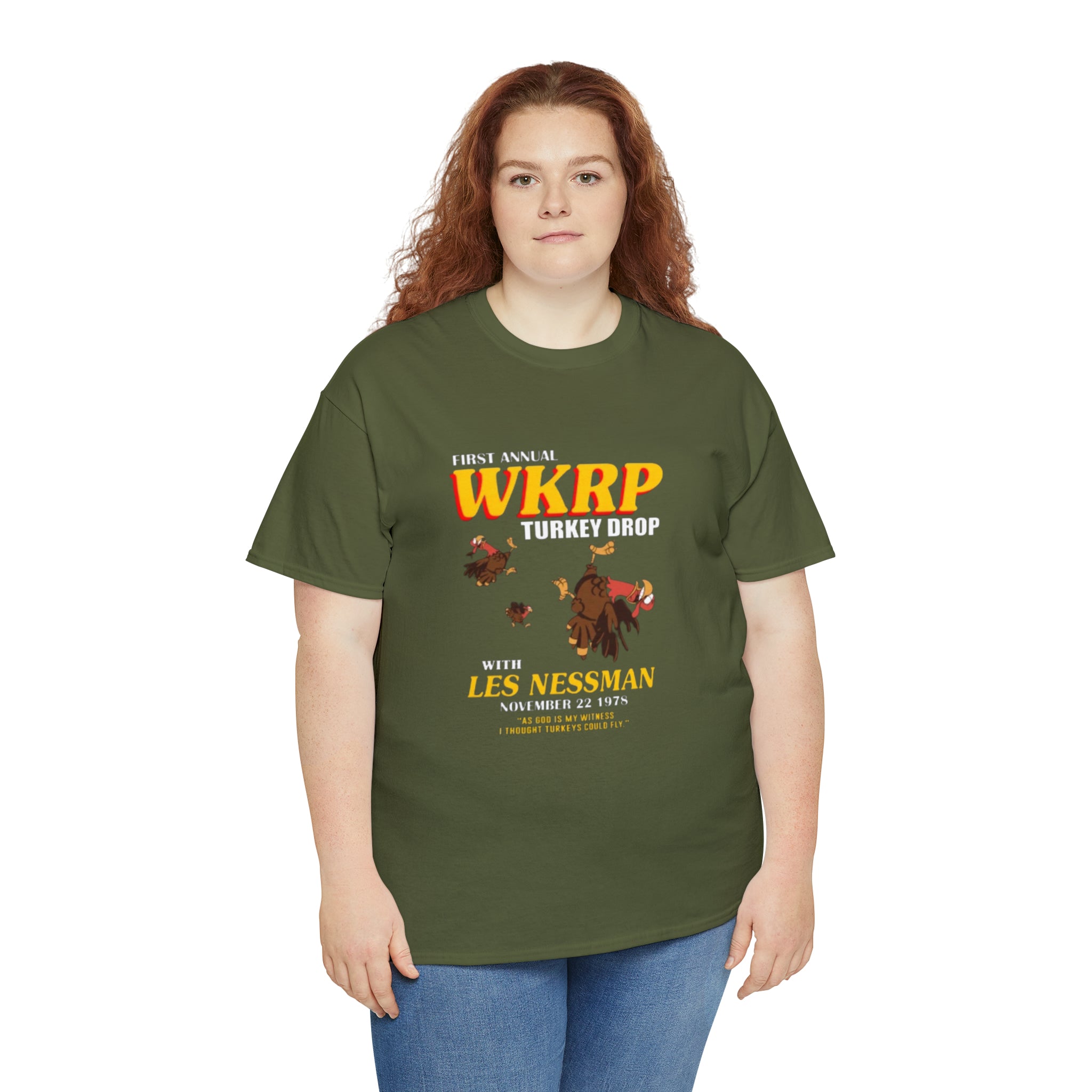 WKRP 70's TV Show- Unisex Heavy Cotton T-Shirt - Creations by Chris and Carlos