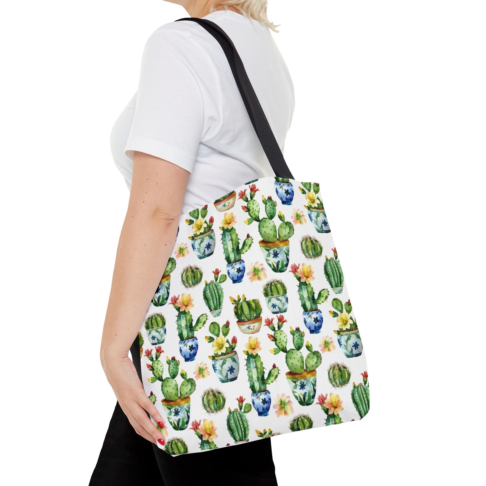 Sol y Alegría (Sun and Joy) Collection- Cactus Succulent Pattern Microfiber Blanket Soft Velveteen Throw for Home & Garden Lovers Cactus Watercolor Tote Bag – Floral Potted Succulent Pattern All-Over Print - Creations by Chris and Carlos