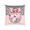 Pink Disco Skull Pillow — Checkered Gothic Kawaii Decorative Throw Pillow