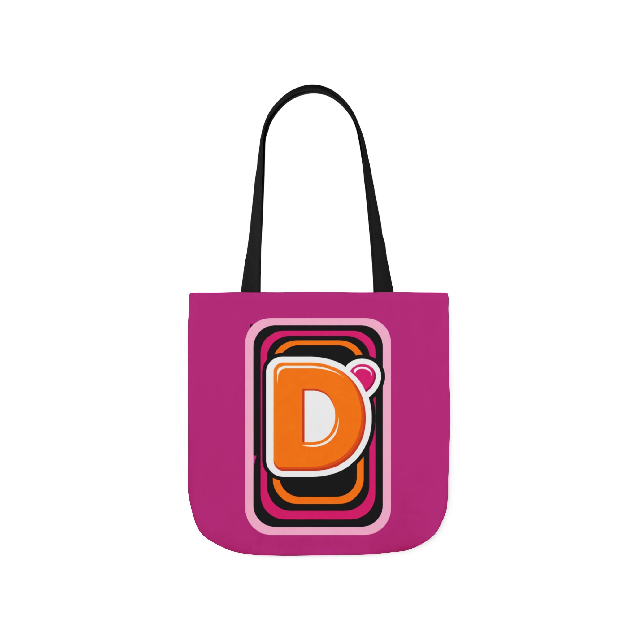 Tote Bag — Retro Pink 'Dunkin' D Logo' Canvas Tote - Creations by Chris and Carlos