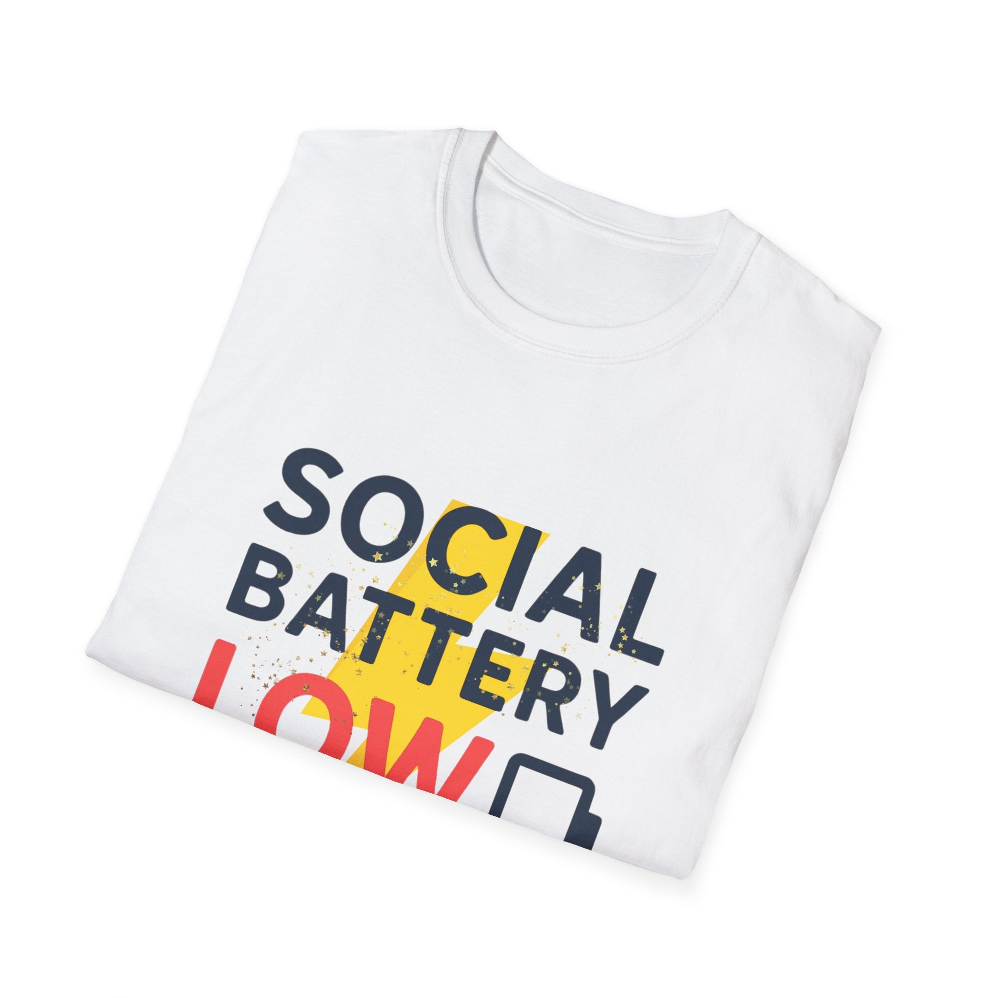 Social Battery Low T-Shirt — Funny Introvert Graphic Tee - Creations by Chris and Carlos