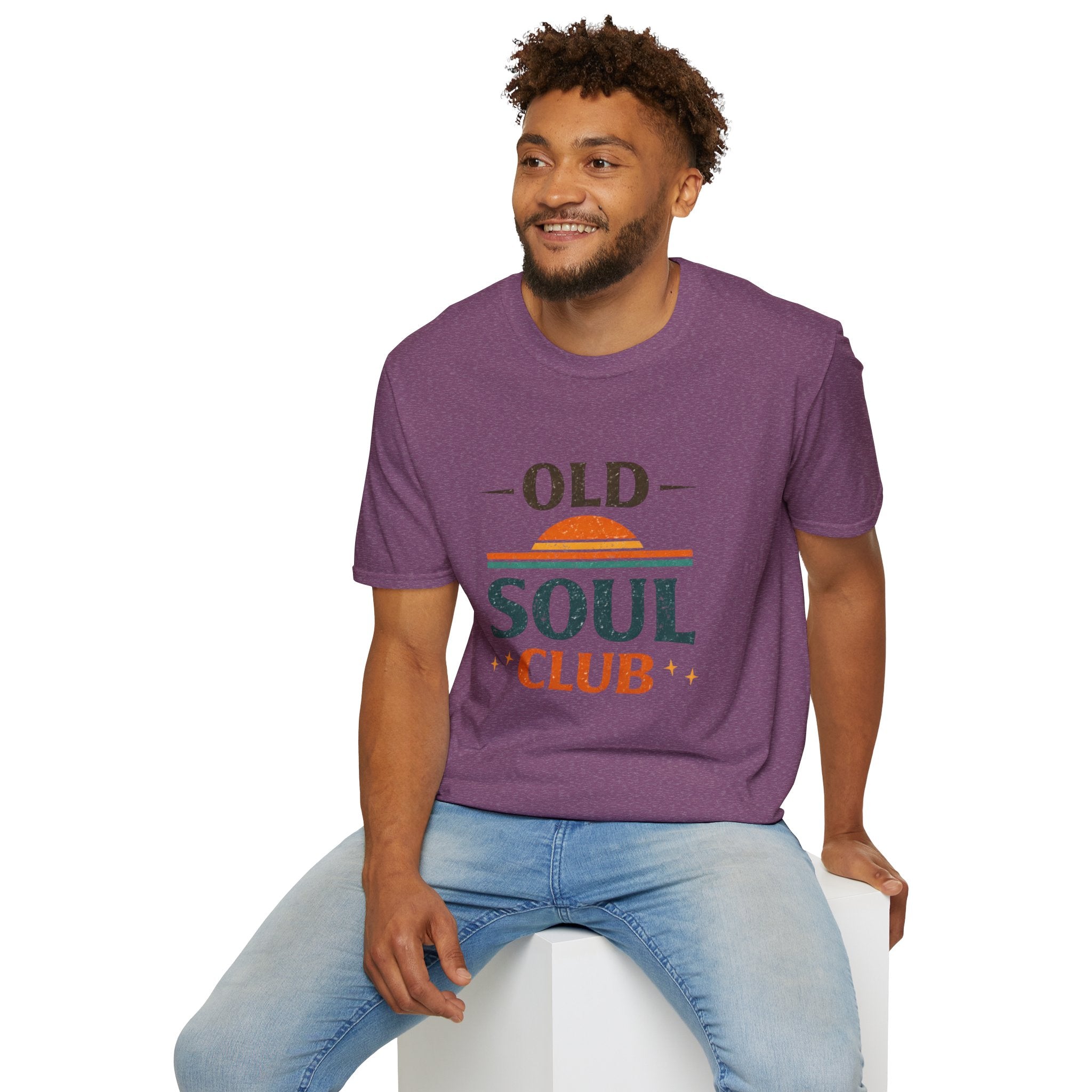 Old Soul Club T-Shirt — Retro Sunset Graphic Tee - Creations by Chris and Carlos