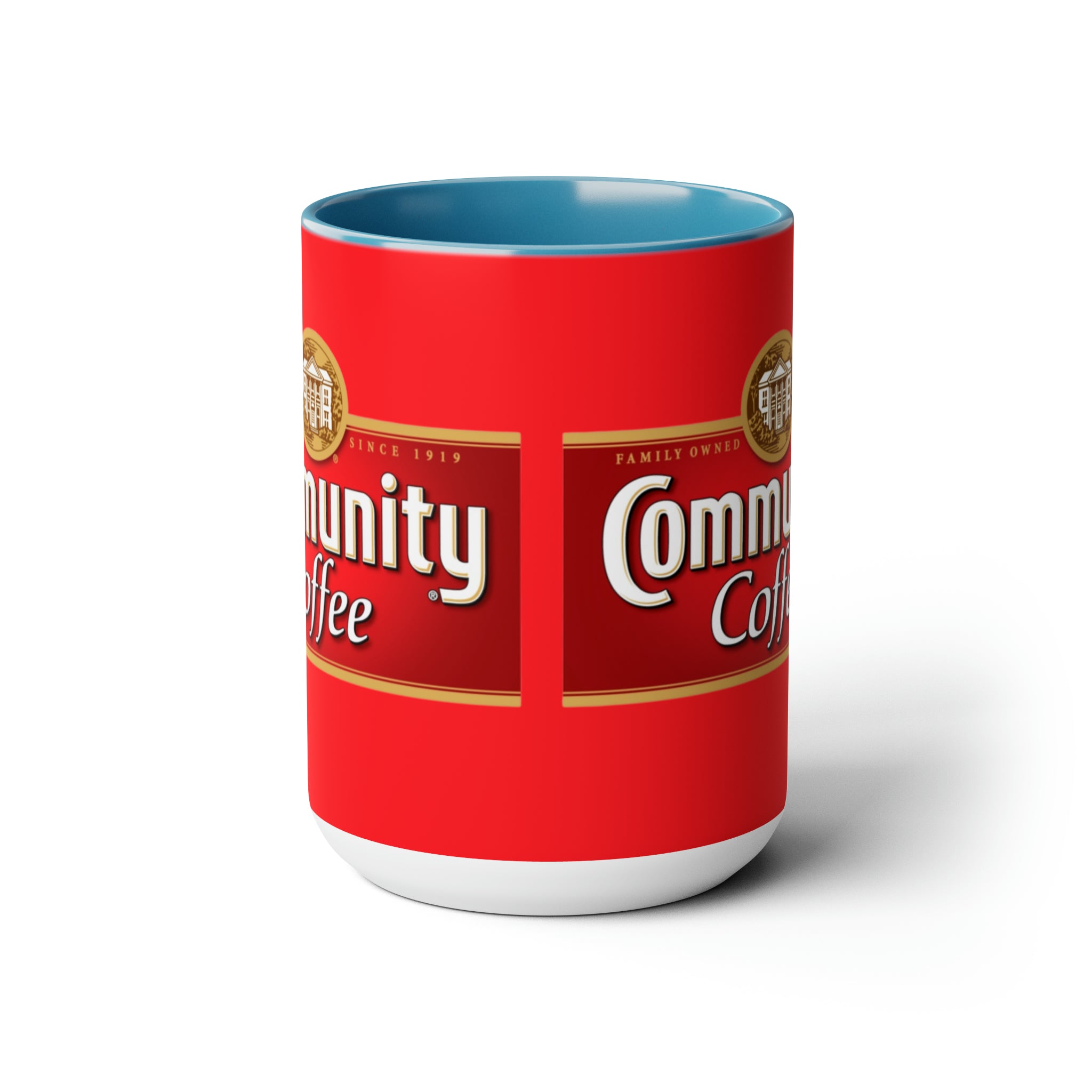 Community Coffee- jcWhite Ceramic Mug - Creations by Chris and Carlos