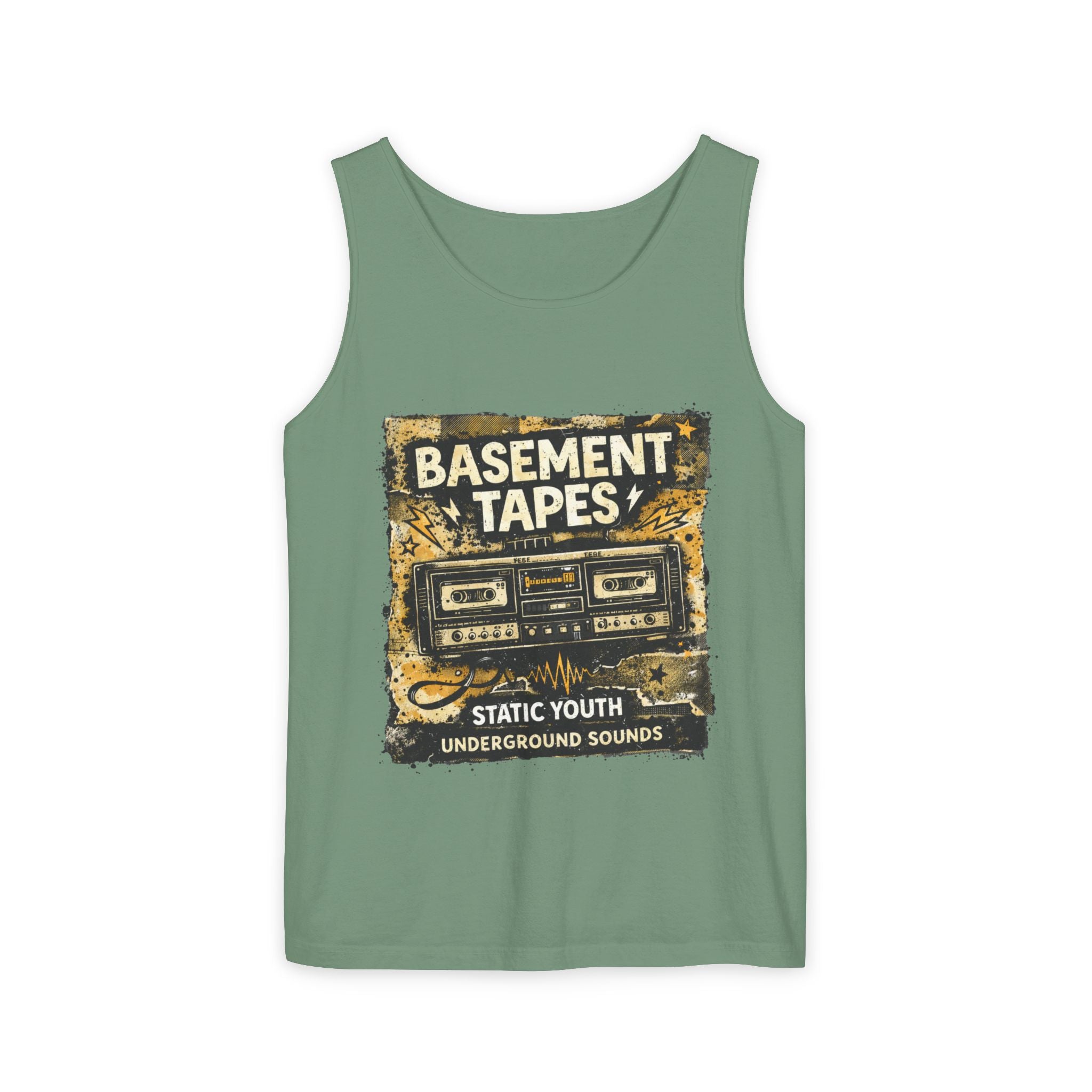 Basement Tapes Cassette Tank Top — Retro Music Graphic Tank - Creations by Chris and Carlos