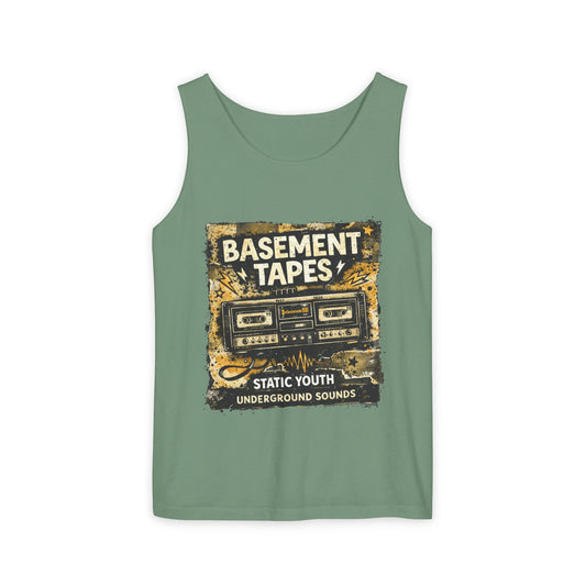 Basement Tapes Cassette Tank Top — Retro Music Graphic Tank - Creations by Chris and Carlos