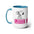 Snoopy- Necesito café Tazas de café de dos tonos, 15 oz