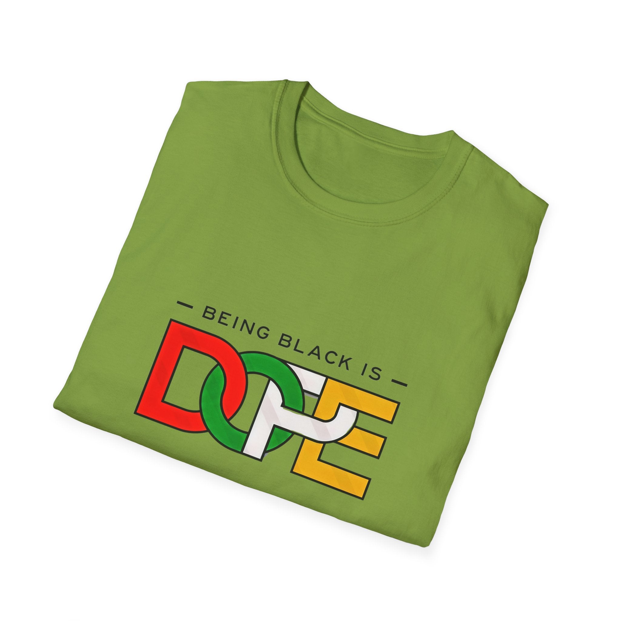 "Being Black is Dope" Graphic T-Shirt – Pan-African Colors Tee - Creations by Chris and Carlos