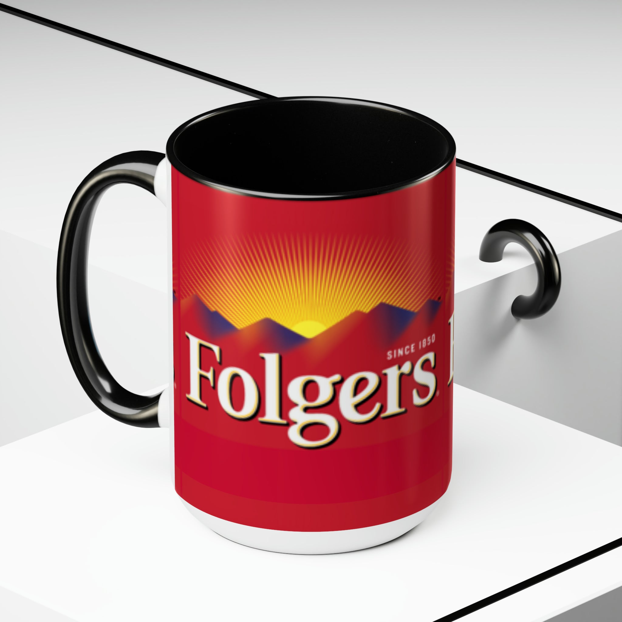 Folgers- White Ceramic Mug - Creations by Chris and Carlos