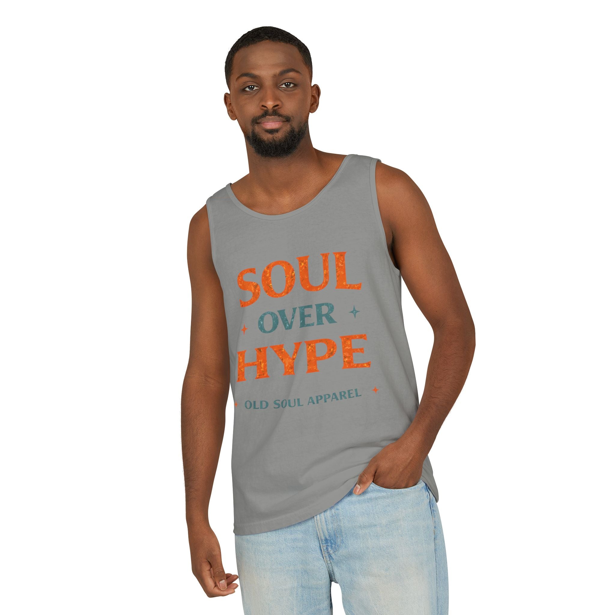 Soul Over Hype Tank Top — Vintage-Inspired "Soul Over Hype" Graphic Tank - Creations by Chris and Carlos