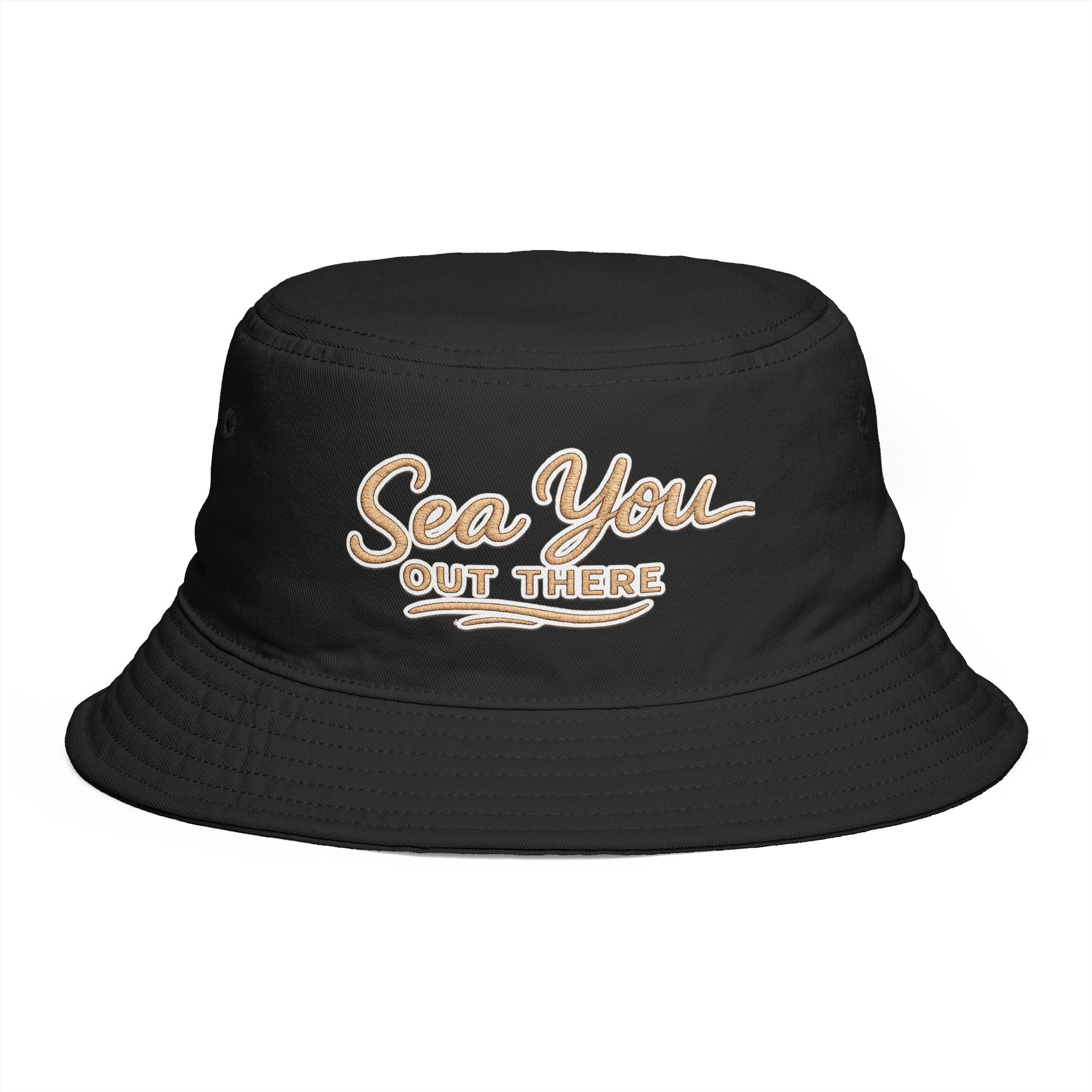 Sea You Out There Bucket Hat — Retro Coastal Embroidered Sun Hat - Creations by Chris and Carlos