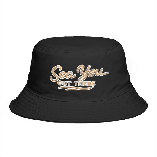 Sea You Out There Bucket Hat — Retro Coastal Embroidered Sun Hat - Creations by Chris and Carlos