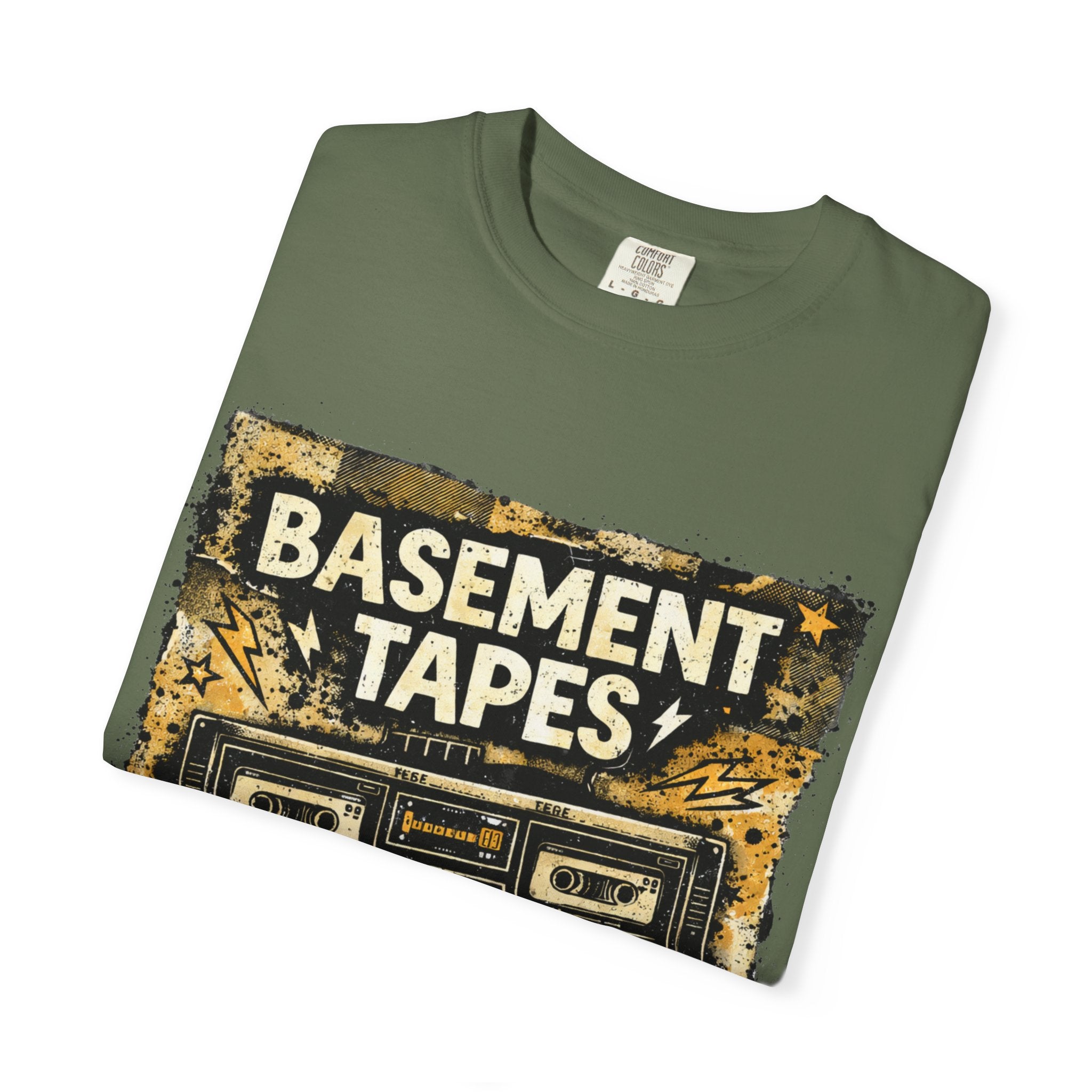 Basement Tapes Cassette Tee — Retro 'Static Youth' Underground Music T-Shirt - Creations by Chris and Carlos