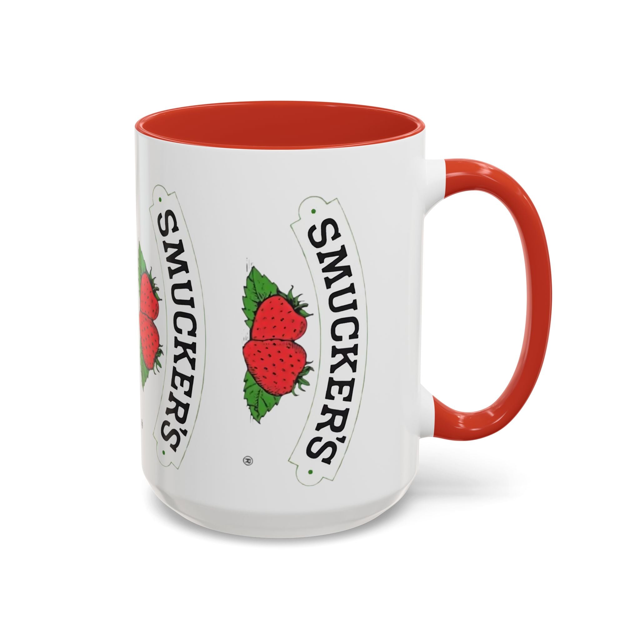 Smucker’s Strawberry Logo Accent Coffee Mug (11/15oz) - Creations by Chris and Carlos