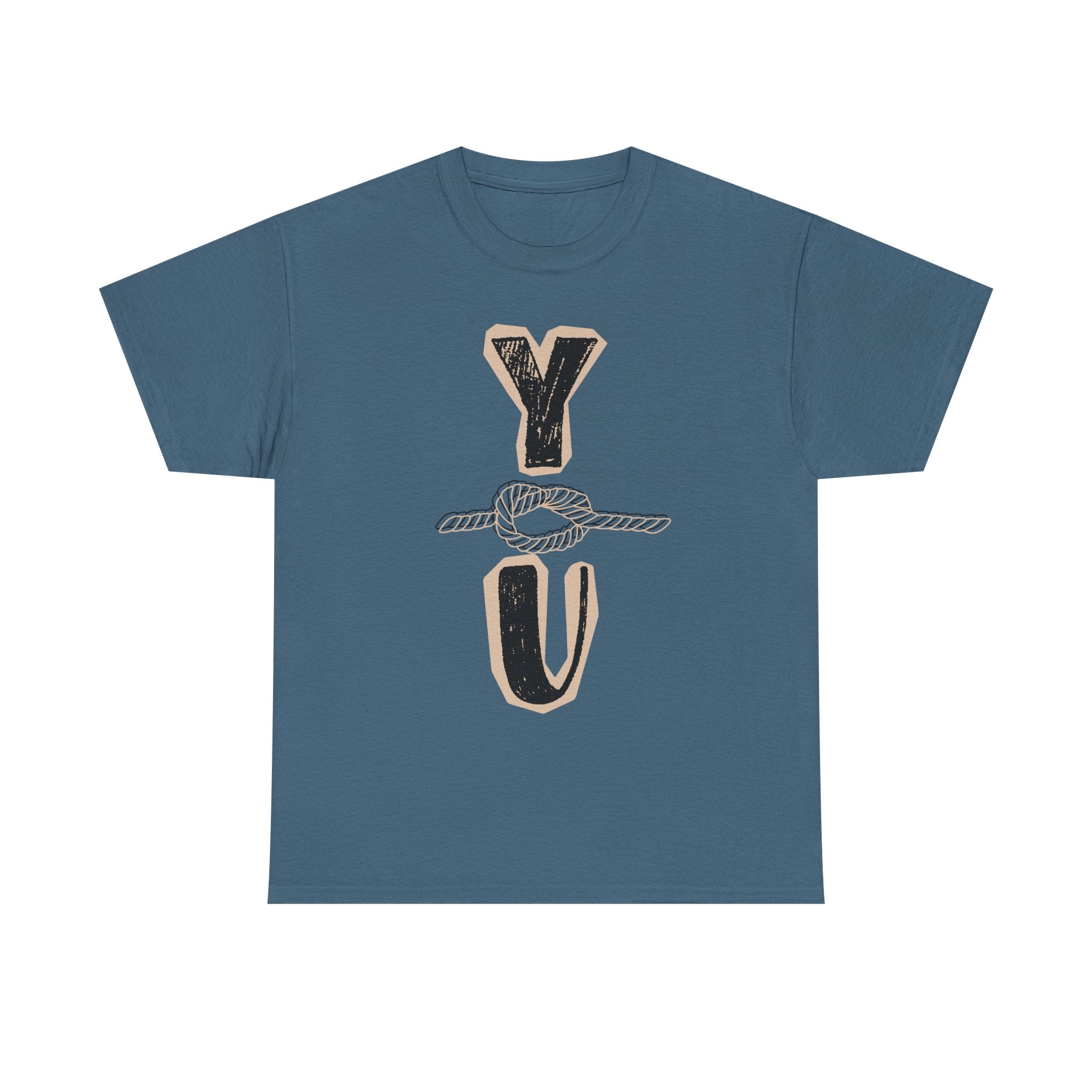 Y Knot U Knot Tee — 'Y U' Rope Graphic Cotton T-Shirt - Creations by Chris and Carlos