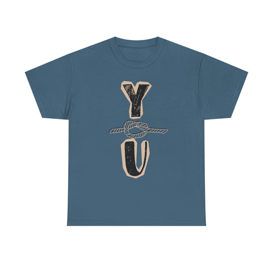 Y Knot U Knot Tee — 'Y U' Rope Graphic Cotton T-Shirt - Creations by Chris and Carlos