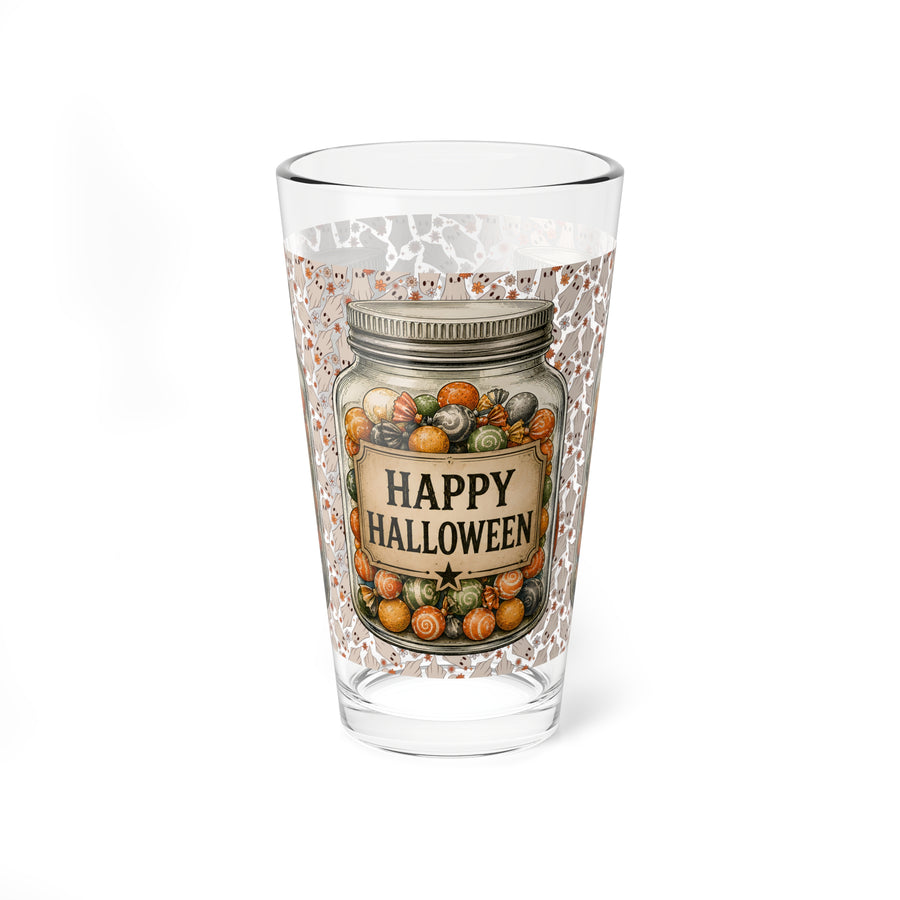 Happy Halloween Pumpkin Jar Mixing Glass – Old Soul Halloween Hollow™ | Candy Counter