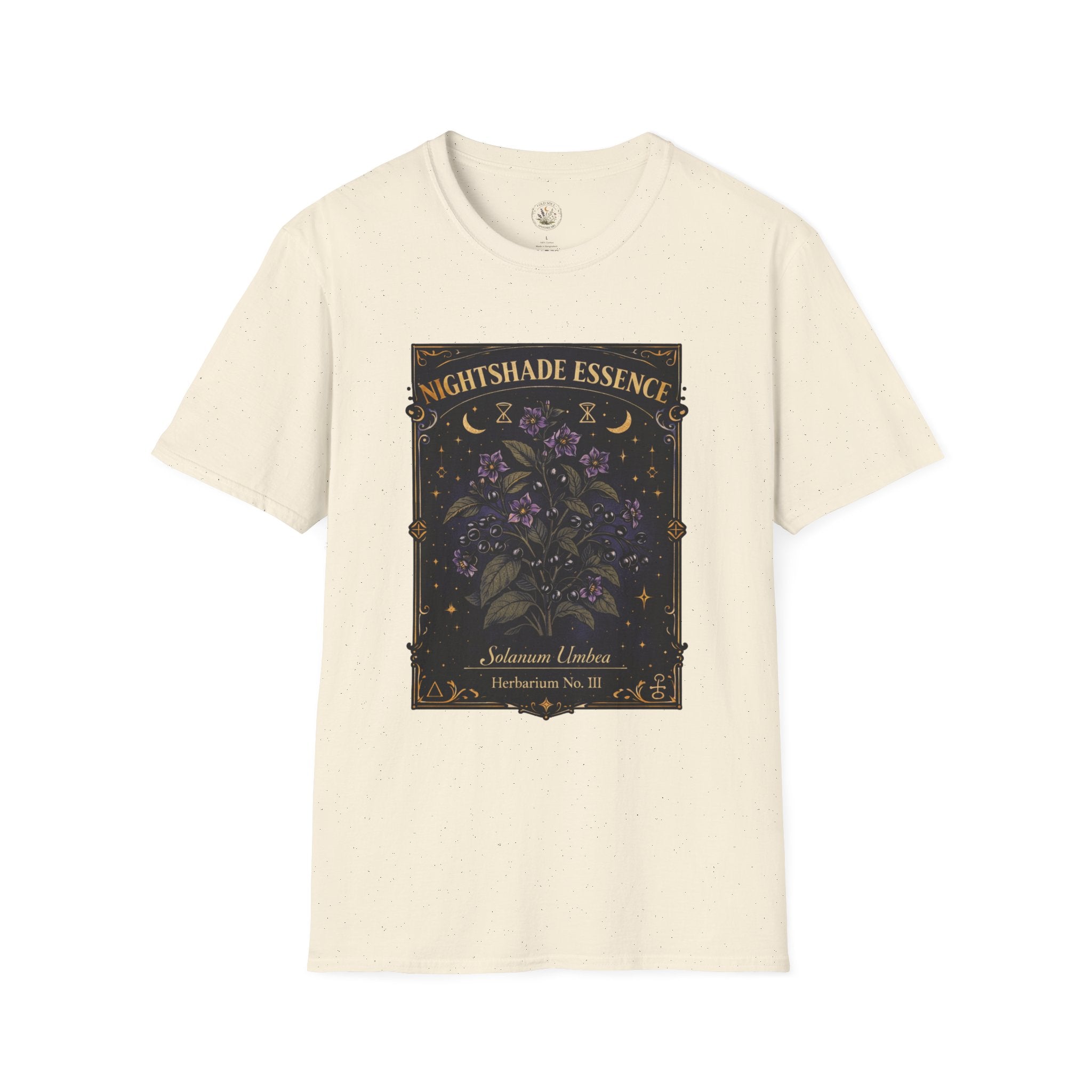 Old Soul Apothecary Nightshade Essence T-Shirt — Botanical Moonlight Graphic Tee - Creations by Chris and Carlos
