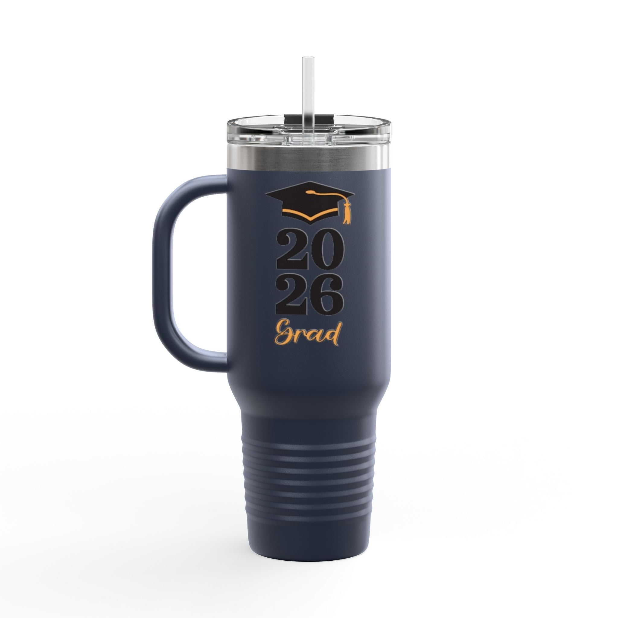 2026 Grad Insulated Travel Mug – 40oz Stainless Tumbler with Lid & Straw - Creations by Chris and Carlos