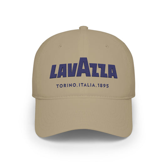 Lavazza Torino 1895 Red Low Profile Baseball Cap — Embroidered Coffee Brand Hat - Creations by Chris and Carlos