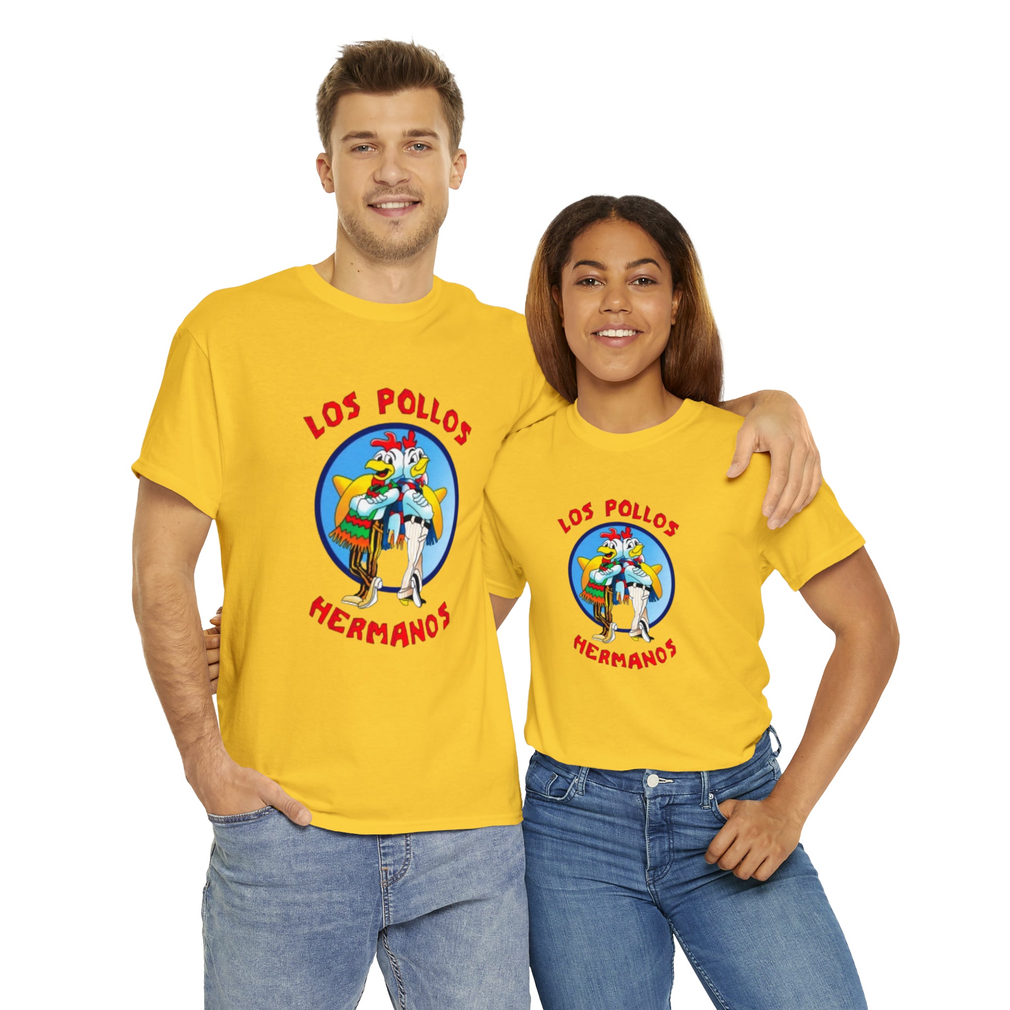 Pollos- Unisex Heavy Cotton T-Shirt - Creations by Chris and Carlos