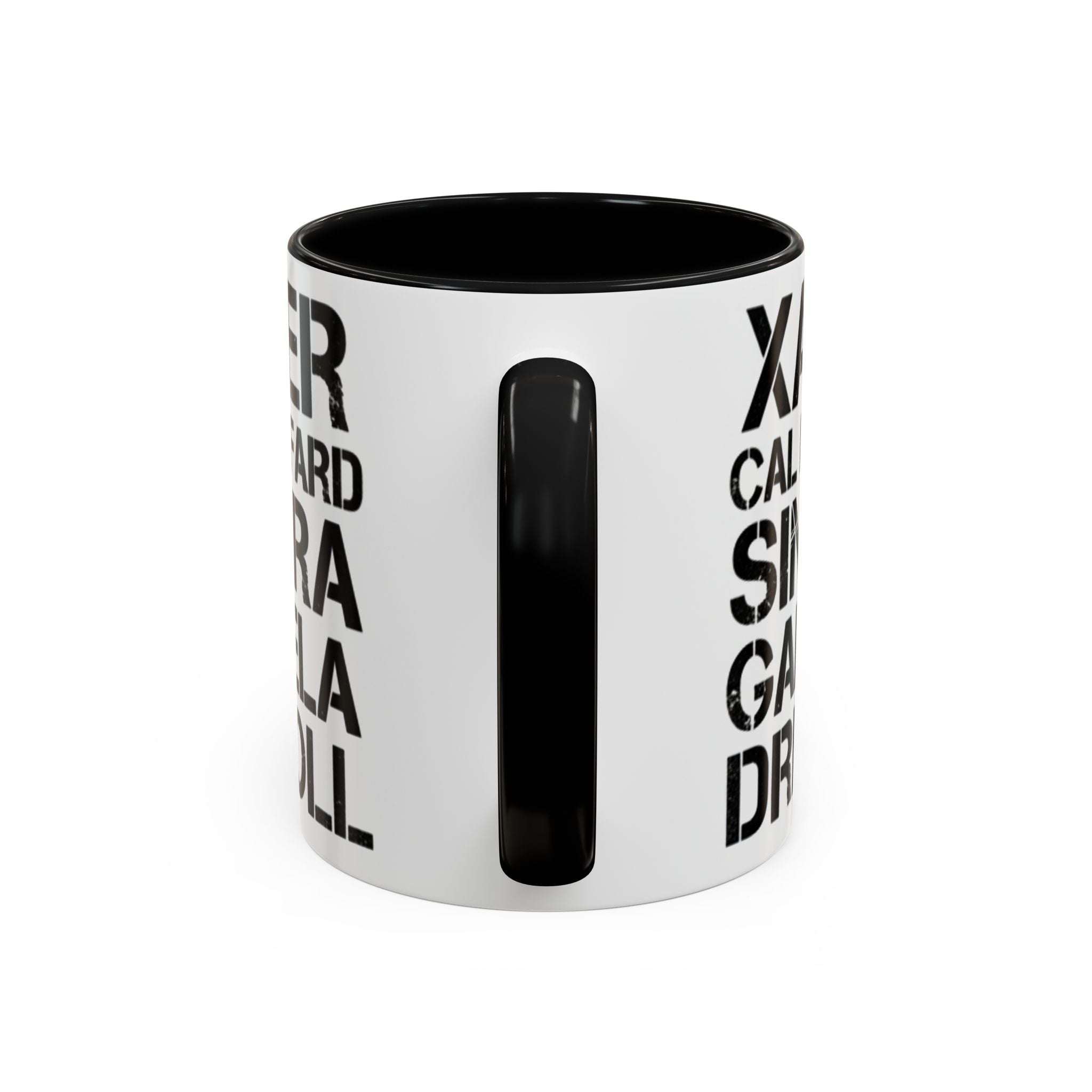 Paradise TV Show Typography Names Accent Coffee Mug — Bold Black Name List Design (11/15oz) - Creations by Chris and Carlos