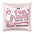 Pink Ghost Social Club Velvet Pillow — Cute Kawaii Halloween Throw Cushion