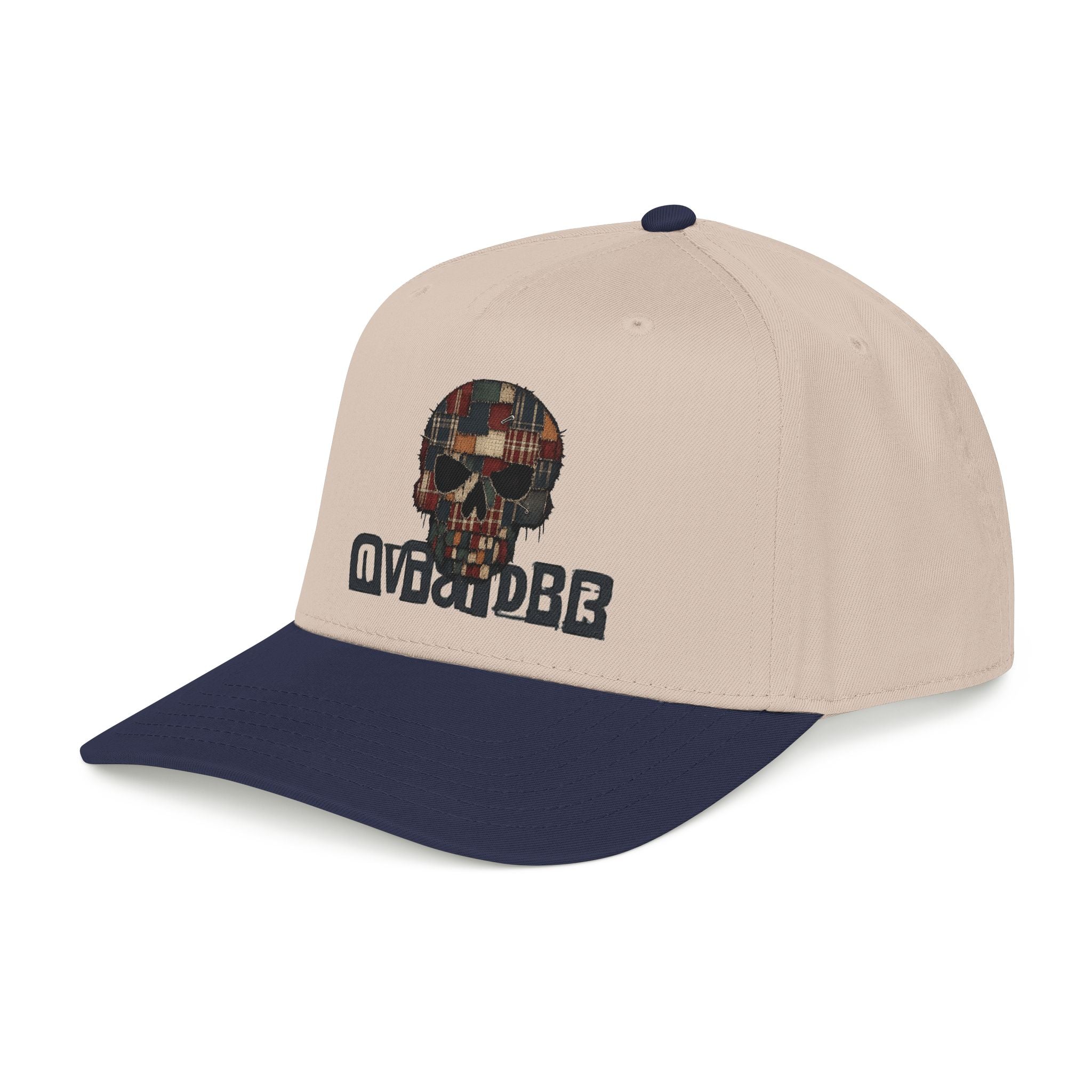 Patchwork Skull Baseball Cap — Vintage Plaid Skull Embroidered Hat - Creations by Chris and Carlos