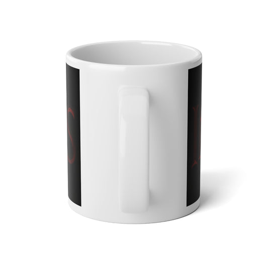 20oz Jumbo Mug — Red Gothic "Insidious" Horror Logo Coffee Cup - Creations by Chris and Carlos