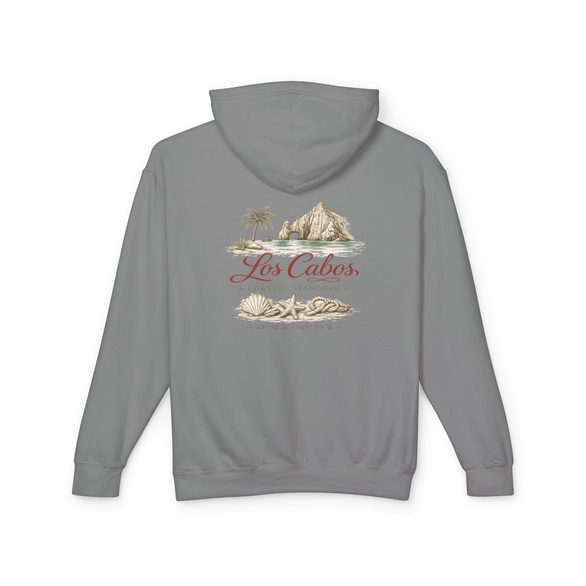 Los Cabos Cactus Hoodie — Vintage Desert Beach Travel Sweatshirt - Creations by Chris and Carlos