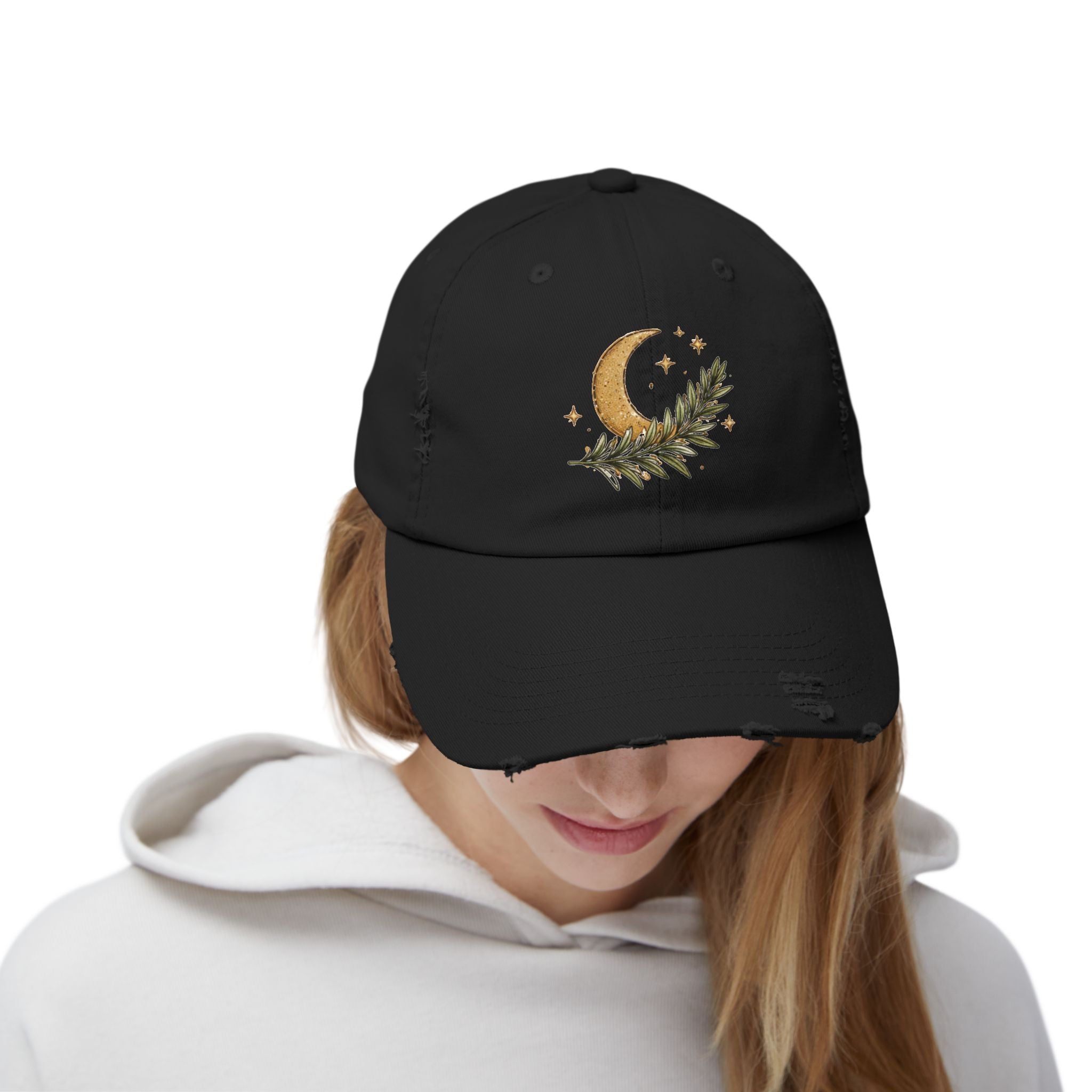 Old Soul Apothecary Distressed Moon & Laurel Baseball Cap - Creations by Chris and Carlos