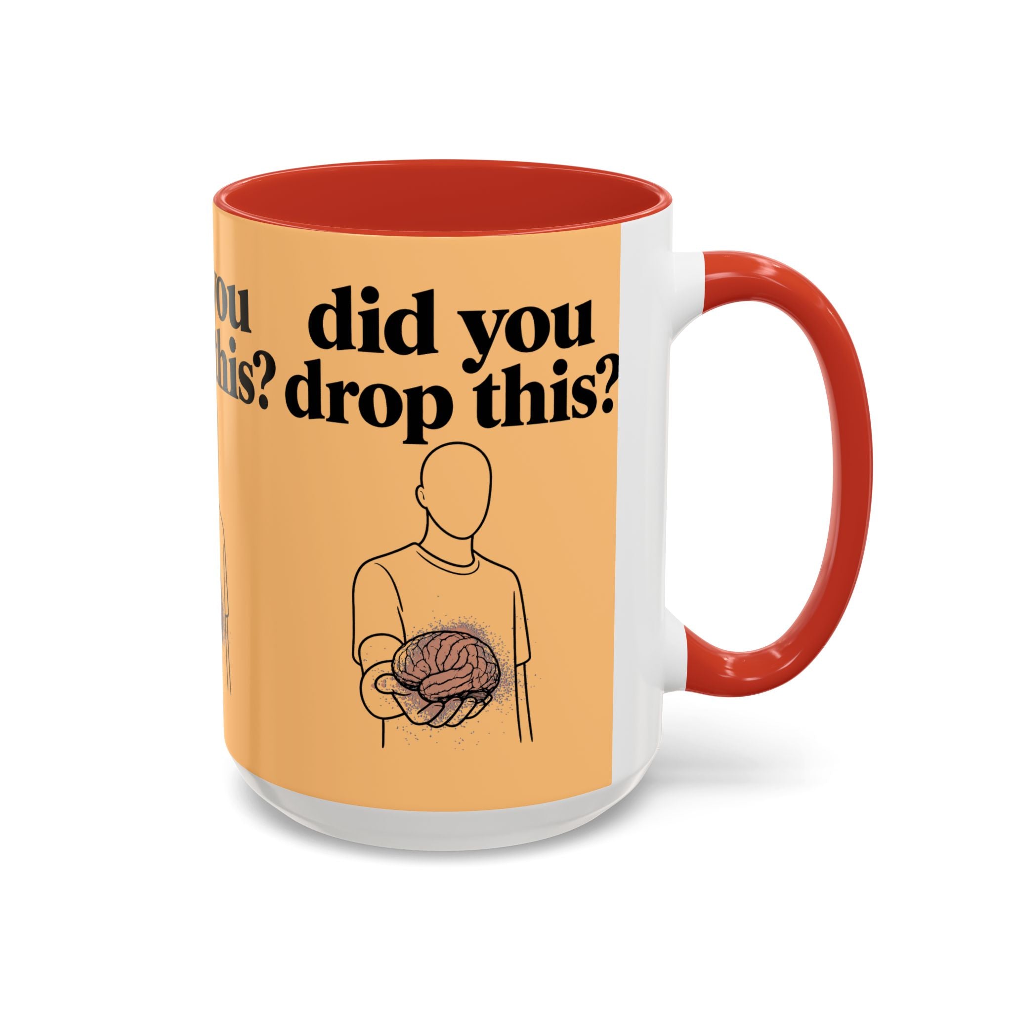 Did You Drop This? Brain Illustration Accent Coffee Mug - Creations by Chris and Carlos